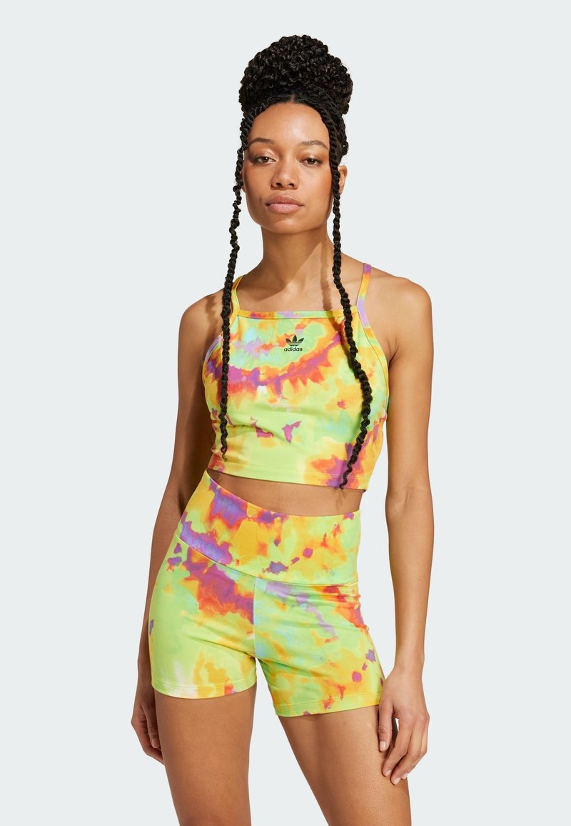 adidas Originals TIEDYED CROP Top yellow Zalando.co.uk