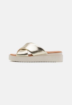 Pantolette hoch - light gold metallic