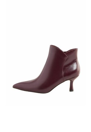 Botine - burgundy red