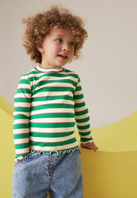 Next REGULAR FIT - Top s dlhým rukávom - green stripe