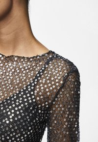 Pieces PCRISSI - Topper langermet - black/silver