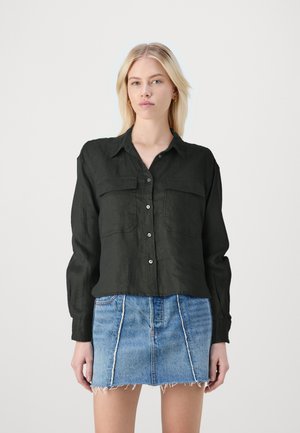 CROPPED SHIRT - Camicia - black