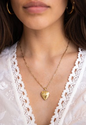 My Jewellery, VINTAGE LINK WITH HEART MEDALLION - Ketting - gold coloured