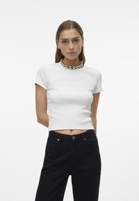 Vero Moda - VMCHLOE SHORT JRS NOOS - T-Shirt basic - snow white Thumbnail-Bild 1