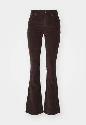Vero Moda VMFLASH FLARED PANTS - Kalhoty - chocolate torte