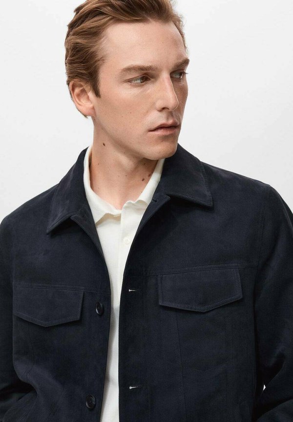 IMITATIELEREN BIKER - Light jacket - marineblauw4