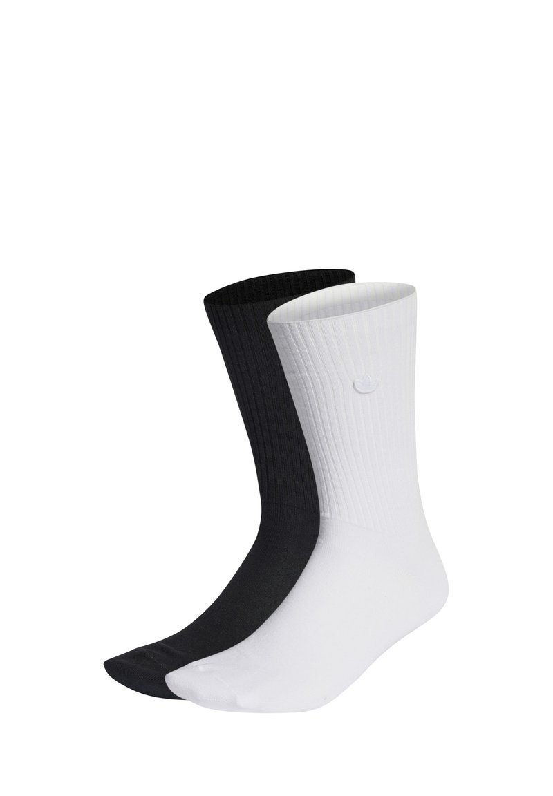 adidas Originals - PREMIUM ESSENTIALS CREW 2 PAIRS - Zeķes - white black, Palielināt