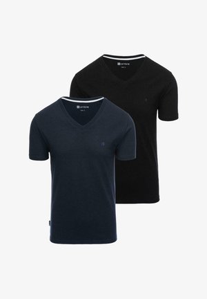 Ombre, PACK 2 - T-shirt basic - black navy