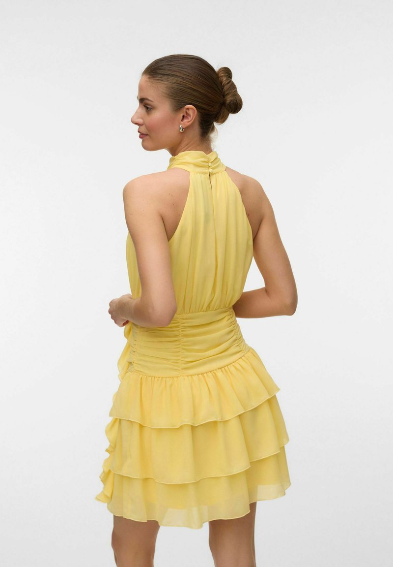sachin and babi light blue dress SCULPTED DROPPED-WAIST MIDI DRESS - YELLOW main image 0