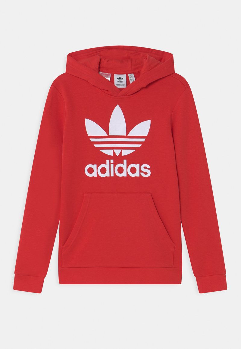 adidas Originals TREFOIL - Felpa con cappuccio - vivid red/white