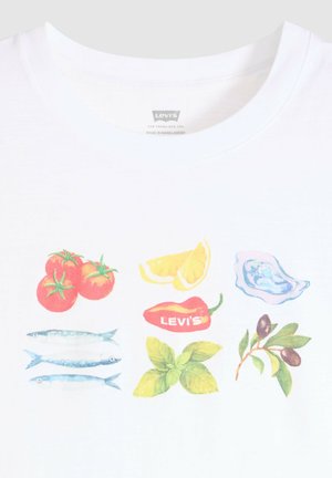 Levi's®, GR BOXY TANK TANK DECO CANYON VIEW SUGAR. - T-shirt print - tank fruit grid brig - whites -