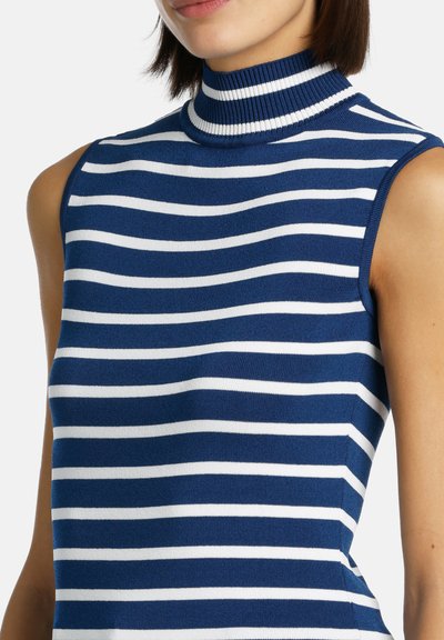 Luisa Spagnoli CALICO - Top - blu medio bianco