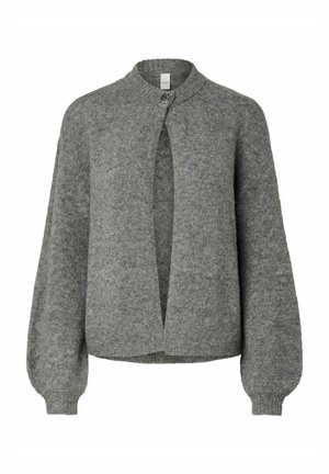 YAS, KNITTED CARDIGAN YASENYA - Chaqueta de punto - light grey melange