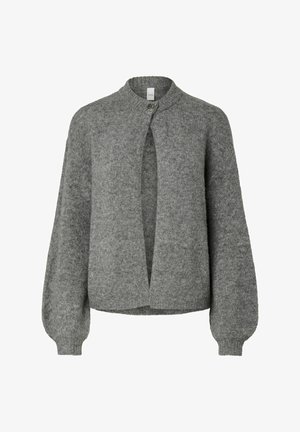 YAS, KNITTED CARDIGAN YASENYA - Chaqueta de punto - light grey melange