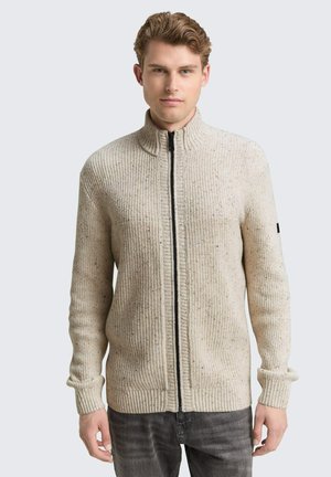 Strickjacke - offwhite melange multi neps
