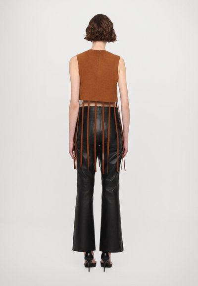 STUDIO ID BELLA FRINGE CROP - Débardeur - tobacco