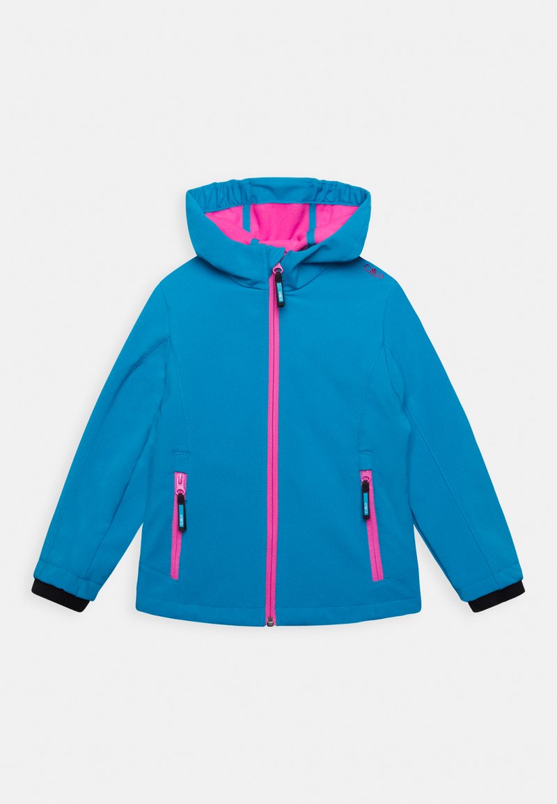 CMP KID JACKET FIX HOOD - Casaco softshell - hawaian-purple fluo
