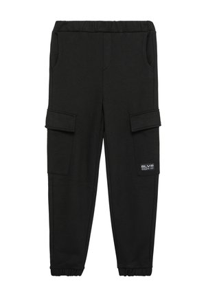 JOG MIT ELASTIKBUND UND -TASCHEN - Pantaloni cargo - schwarz