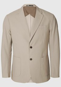 REGULAR FIT SEERSUCKER - Dressjakke - pure cashmere