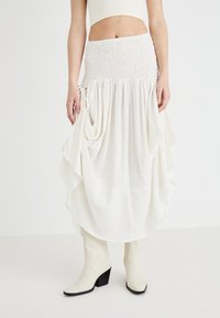 Free People PRAIRIE CONVERTIBLE SKIRT - Maxiskjørt - whisper white