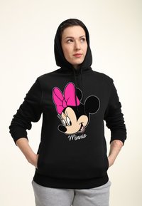 Disney DISNEY CLASSIC MICKEY MINNIE BIG FACE - Jersey con capucha - black