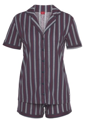 s.Oliver SHORTY - Pyjama - bordeaux gestreift