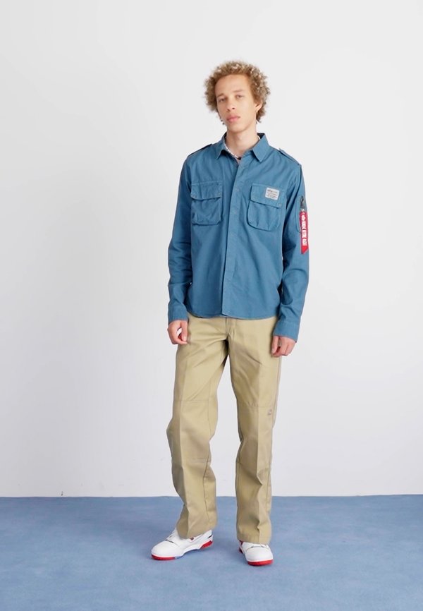 DOUBLE KNEE - Trousers - khaki4