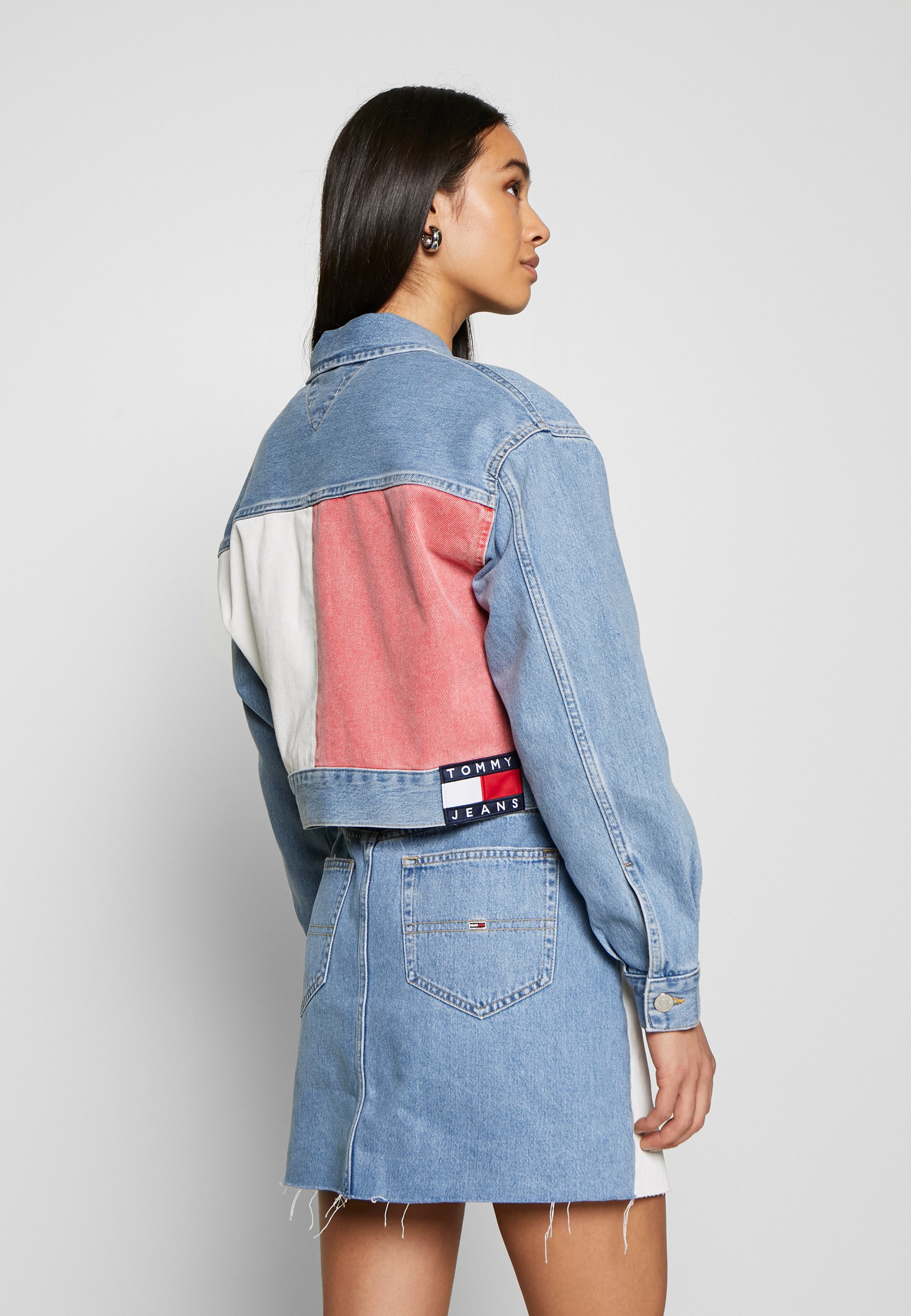 cropped jeans jacke