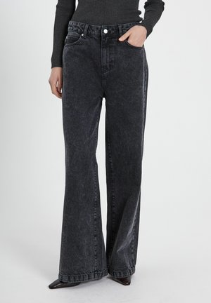 KENZIE WIDE - Relaxed fit jeans - black washed