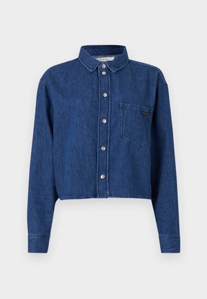 Calvin Klein Jeans CROPPED DAD SHIRT - Camicia - denim medium