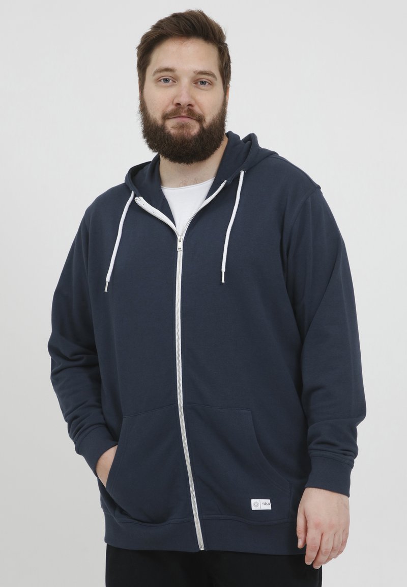 Solid Felpa con zip - blue