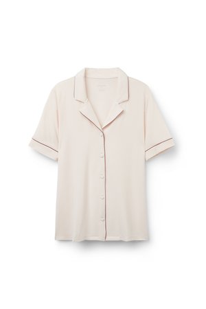 Intimissimi, SHORT-SLEEVED BUTTON-DOWN - Nachtwäsche Shirt - natürlich vanilla ivory