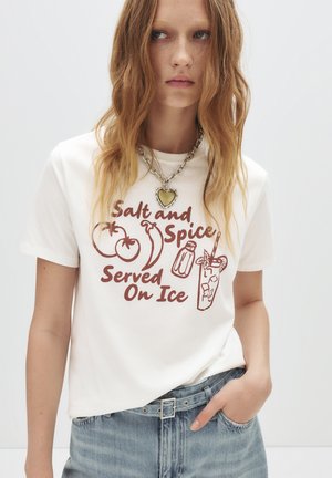 SALT AND SPICE  - T-shirt imprimé - white