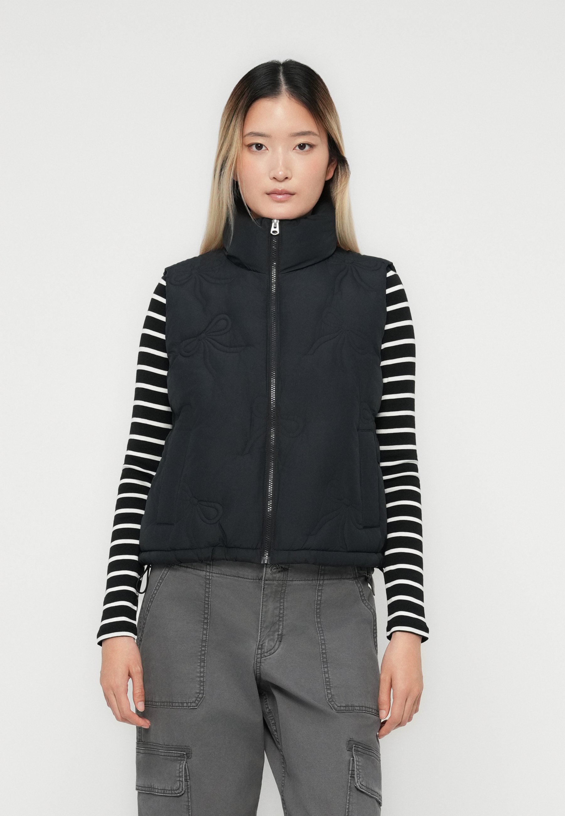 Gilet Matelassé Léger Pour Femme - Col Montant Et Fermeture Éclair - Chaud Et Polyvalent