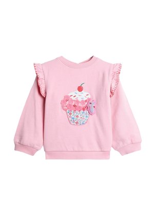 REGULAR FIT - APPLIQUÉ FRILL - Sweatshirt - pink