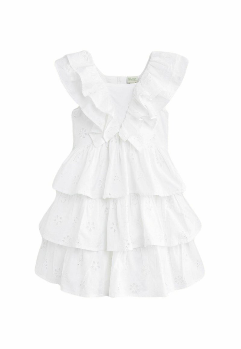 Baker by Ted Baker FRILLED BRODERIE REGULAR FIT - Rochie cocktail/Rochie petrecere - white