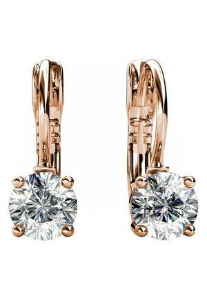 Boucles d'oreilles - couleur or rose / cristal