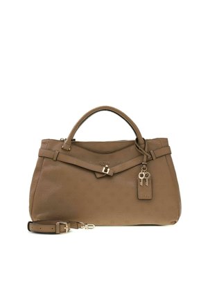 Guess, ELLA LOGO GIRLFRIEND SATCHEL - Bolso de mano - beige logo