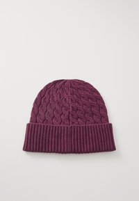 COACH CABLE BEANIE - Kapa - oxblood