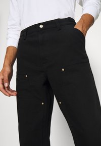 Carhartt WIP DOUBLE KNEE PANT - Calças - black rinsed