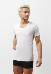 SNOCKS 2 Pack V-Neck - Hemd - weiß