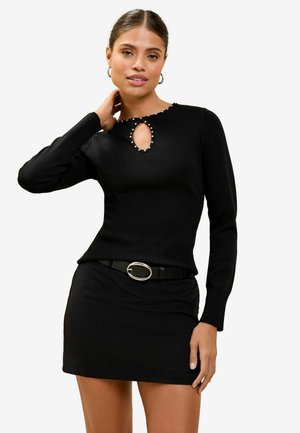 Lipsy KEYHOLE EMBELLISHMENT - Svetr - black