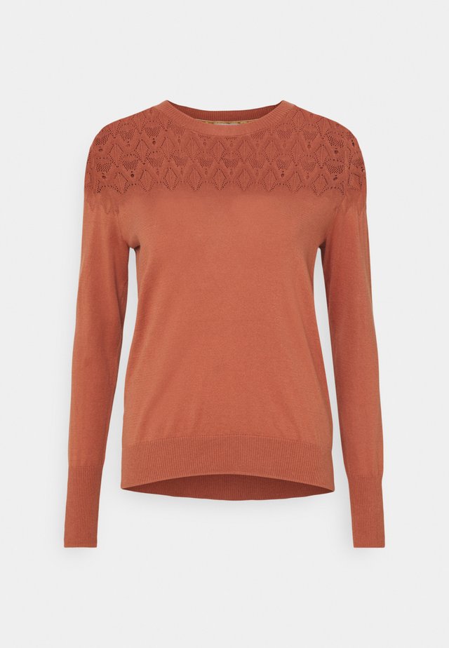 ESSENTIAL - Strikkegenser - copper/brown
