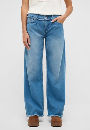 STYLE MEDLEY WIDE LEG FRINGES - Baggy Jeans - blau