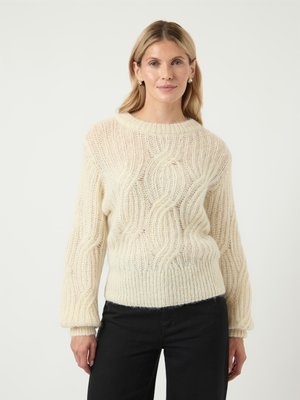 YASZUMA WOOL BLEND KNIT PULLOVER - Džemper - birch