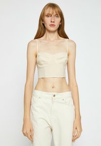 Koton STRAPPY TORSOLETTE - Top - beige
