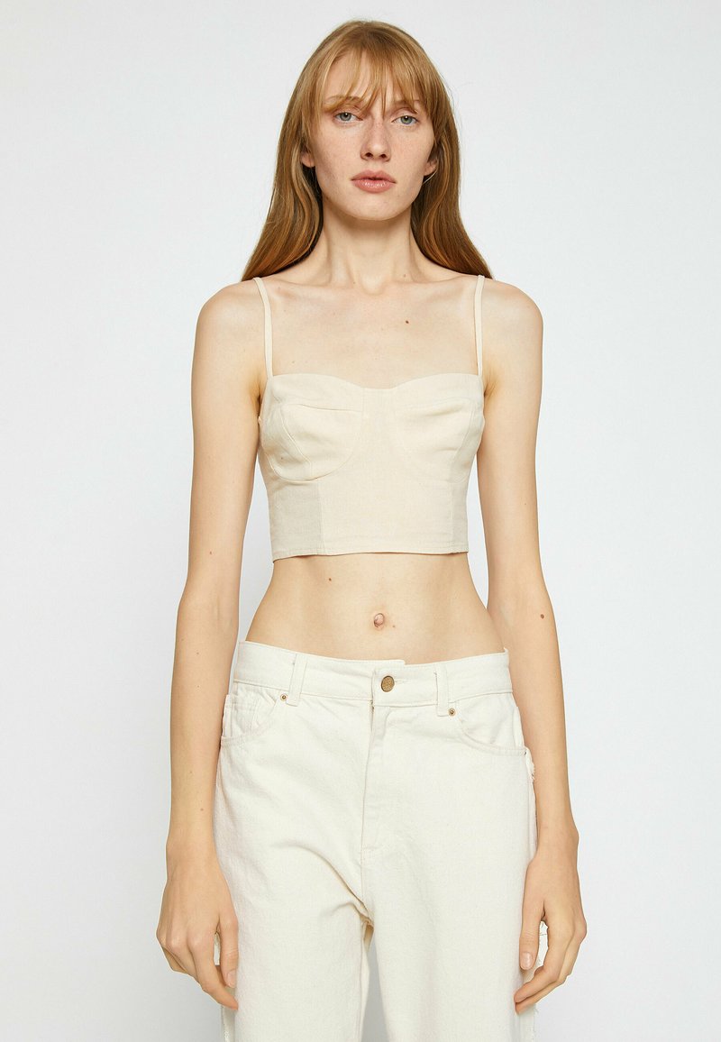 Koton STRAPPY TORSOLETTE - Top - beige