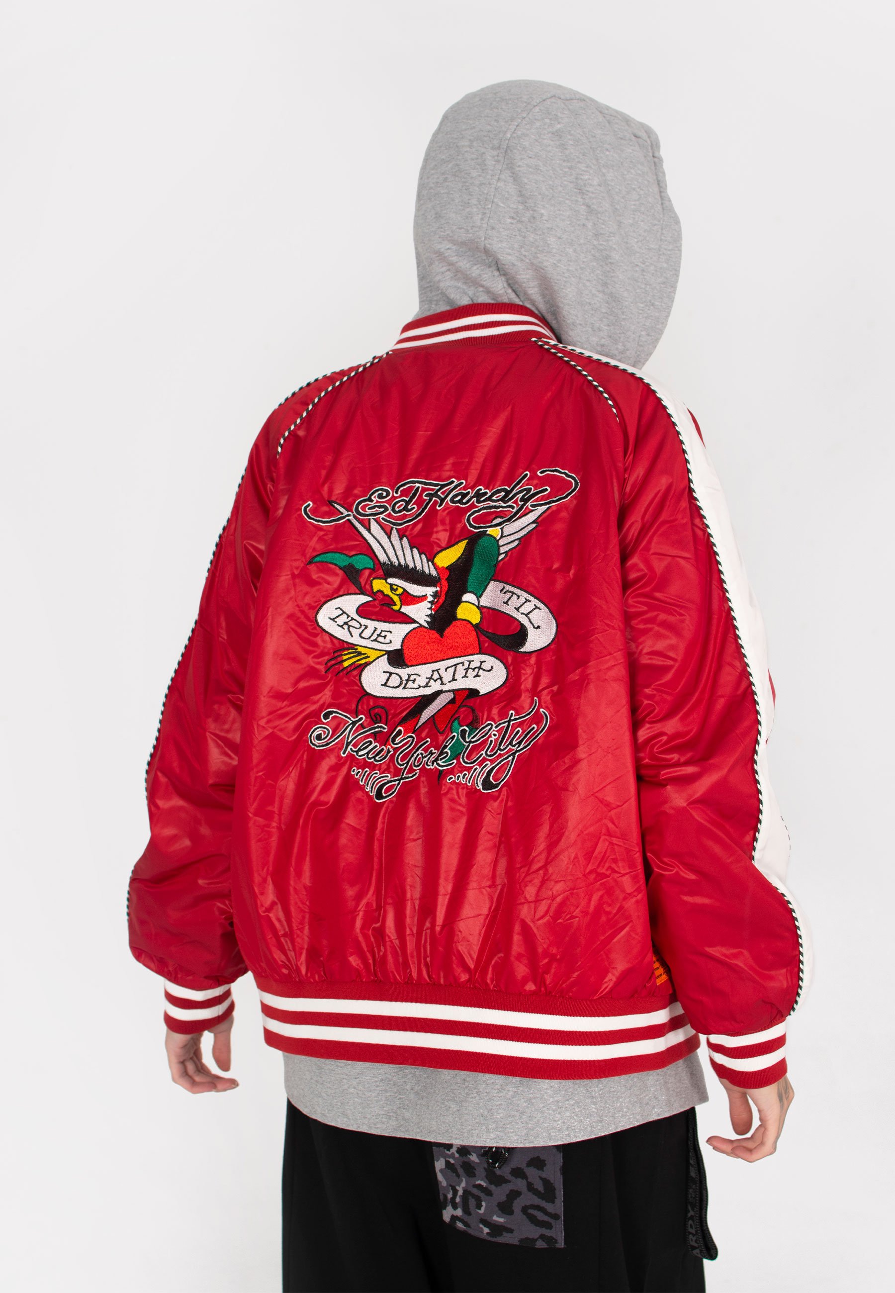 Ed Hardy Bomber Jacket - fiery red 