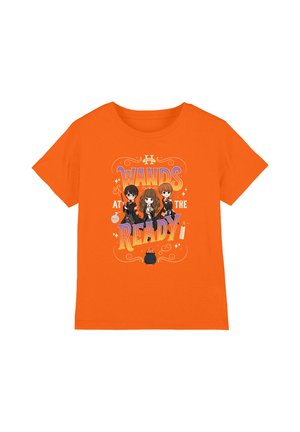 Cotton Soul, HARRY POTTER WANDS AT THE READY UNISEX - Print T-shirt - orange