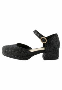 REGULAR FIT - Cipele na petu s platformom - black glitter